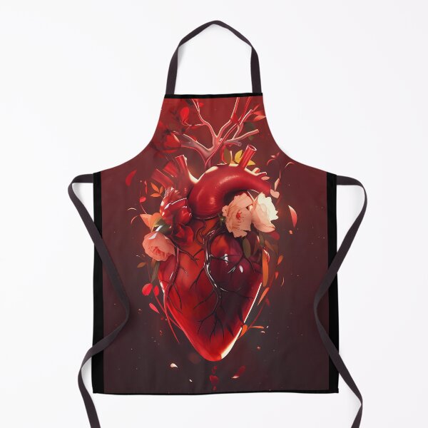 Item preview, Floral Ruby Glow: Anatomy Heart designed and sold by EmeraldeaArt.