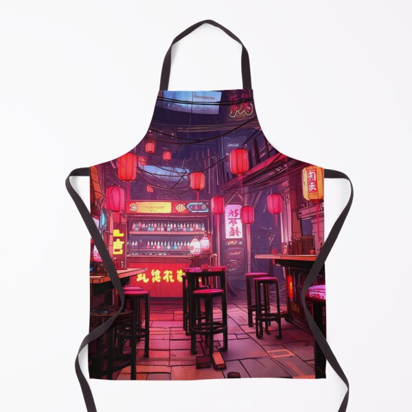 Item preview, Neon Nights: Anime-Style Digital Art of a Traditional Japanese Bar designed and sold by ZedOhEe.
