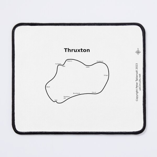Item preview, Thruxton Circuit, with Corner Names designed and sold by ukCircuits.net.