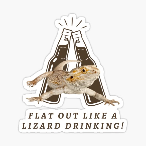 Aperçu de l'œuvre À plat comme un lézard qui boit créée et vendue par Little-Bit-Xtra.