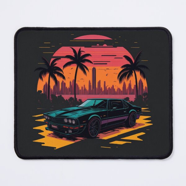 Item preview, Miami Street Sunrise: Photorealistic Car Art designed and sold by ChromaCuts.