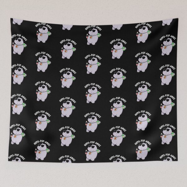 Item preview, Hippo-pop-amus Soda Pop Funny Hippo Puns (Dark BG) designed and sold by punnybone.