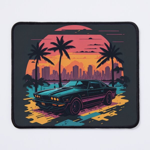 Item preview, Miami Street Sunrise: Photorealistic Car Art designed and sold by ChromaCuts.