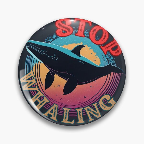 Item preview, Stop Whaling Logo type Whale Pun Design designed and sold by GracefulGems.