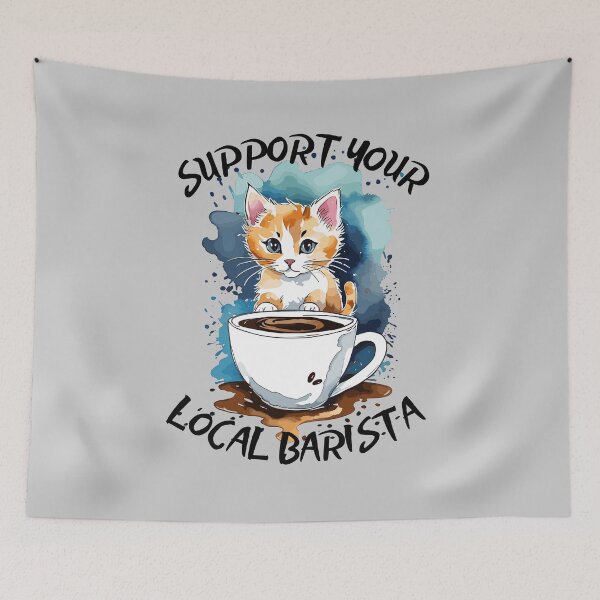 Item preview, Support Your Local Barista designed and sold by tinytwist.