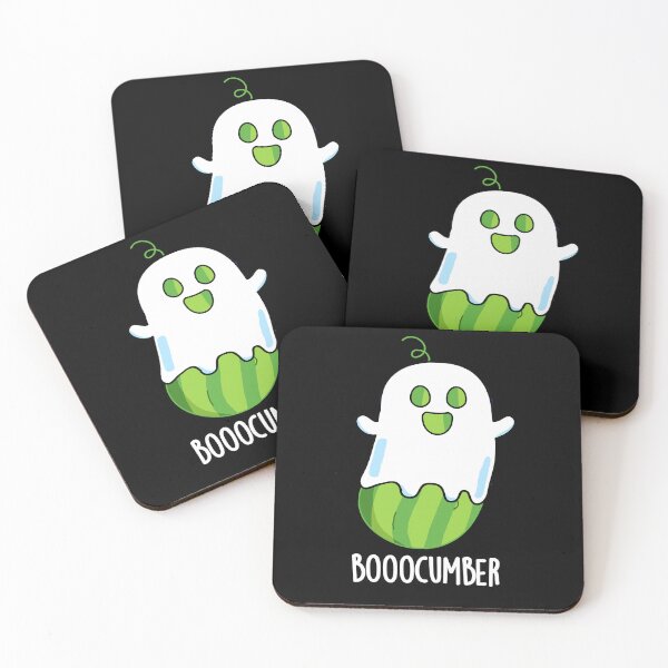 Item preview, Booocumber Ghost Funny Cucumber Puns (Dark BG) designed and sold by punnybone.