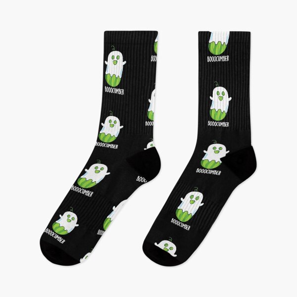 Item preview, Booocumber Ghost Funny Cucumber Puns (Dark BG) designed and sold by punnybone.