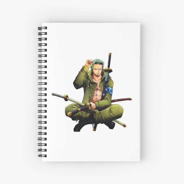 Zoro One Piece Anime Spiral Notebook by Ihab Design - Pixels Merch