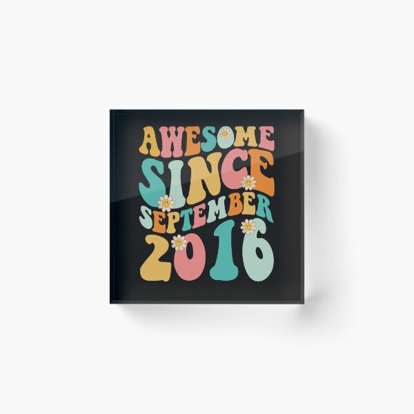 Item preview, Awesome Since September 2016 | Made In 2016 | Retro Groovy Birthday designed and sold by Christina-grich.