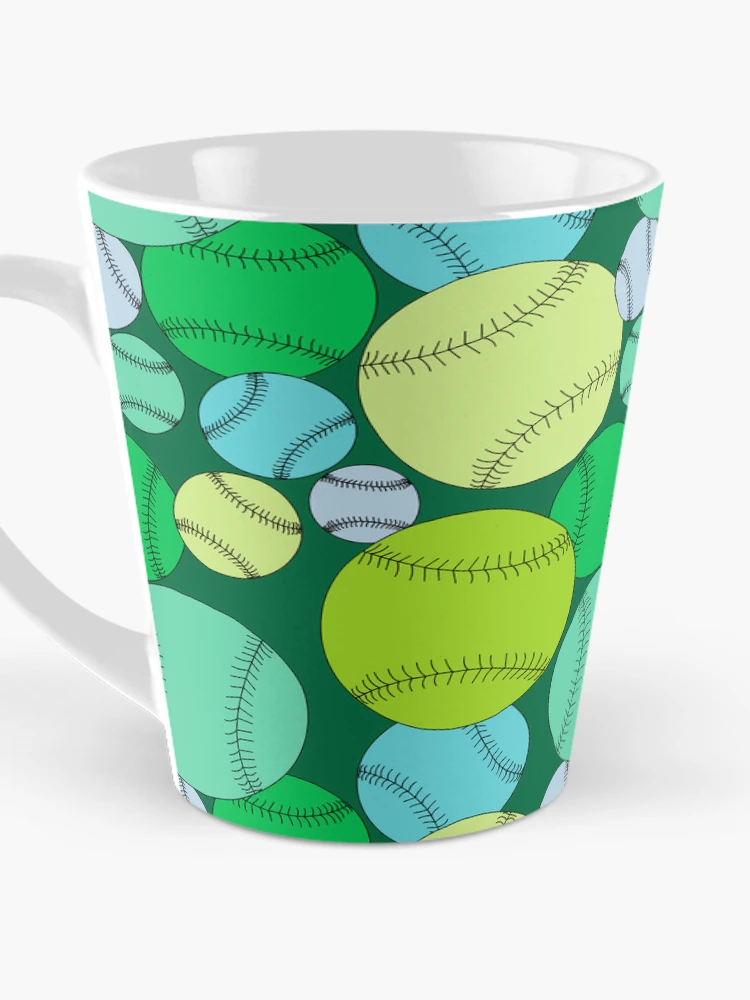 Thumbnail 3 of 4, Coffee Mug, Colorful Baseballs Pattern designed and sold by BartholGraphics.