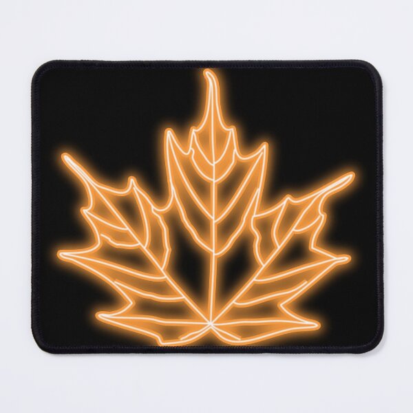 Item preview, Orange Neon Light Maple Leaf designed and sold by RebeccaRichards.