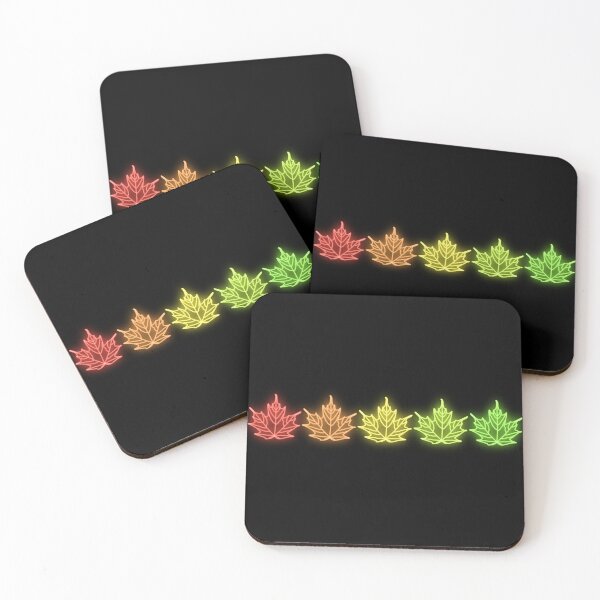 Item preview, Fall Colors Neon Light Maple Leaves designed and sold by RebeccaRichards.