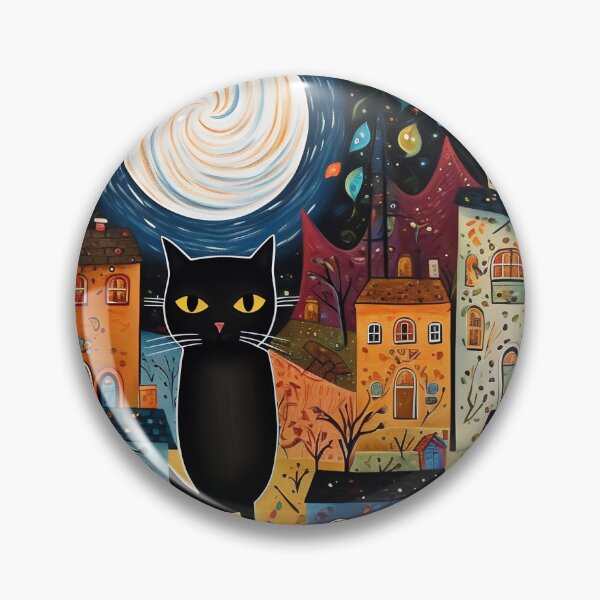 Item preview, Naive art style cat designed and sold by Art91design.