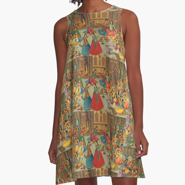 Persian ladies Dance A-Line Dress