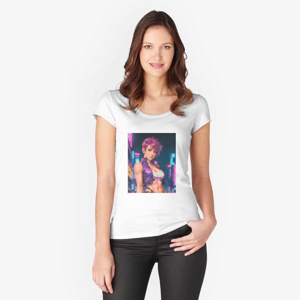 Item preview, Fitted Scoop T-Shirt designed and sold by 8bitglam.