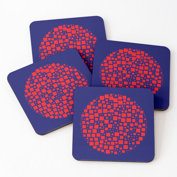 Item preview, Small Red Squares in Circle Pattern designed and sold by Jeallan Designs.