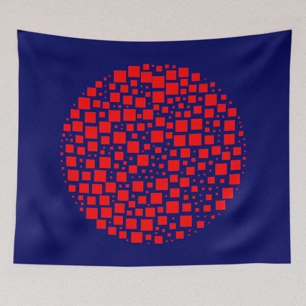 Item preview, Small Red Squares in Circle Pattern designed and sold by Jeallan Designs.