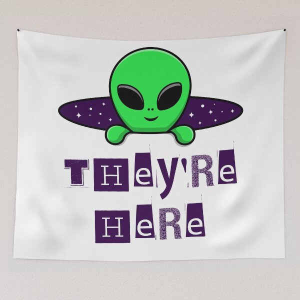 Item preview, ALIENS ufo - They're Here designed and sold by vargass street.