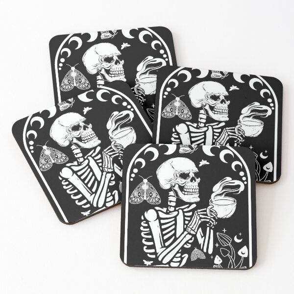 Item preview, Skeleton Coffee Halloween Gift designed and sold by BronikowskiART.