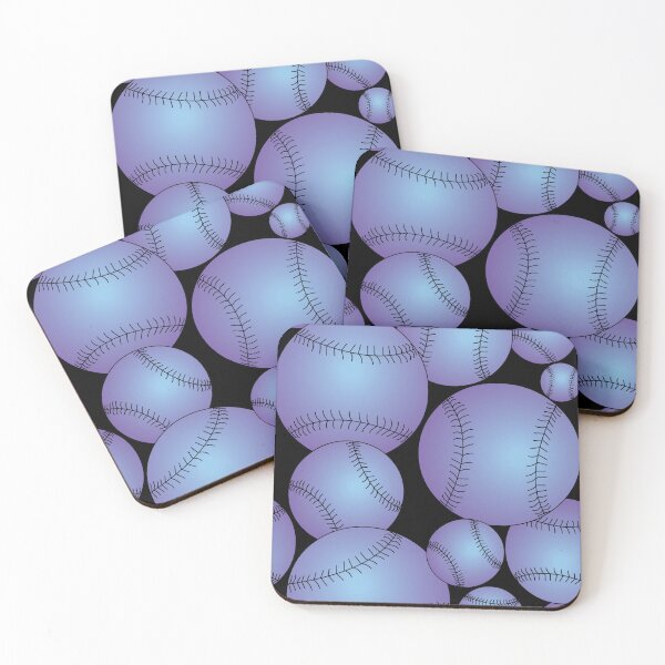 Item preview, Purple Baseballs Pattern designed and sold by BartholGraphics.