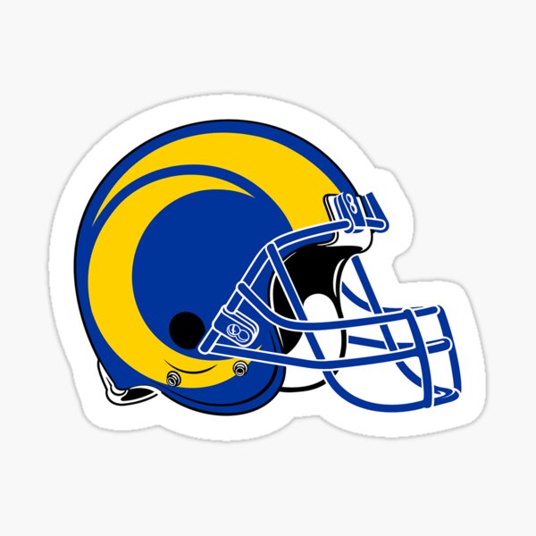 Distressed LA Rams Png Rams Blue Yellow Helmet Png Rams 