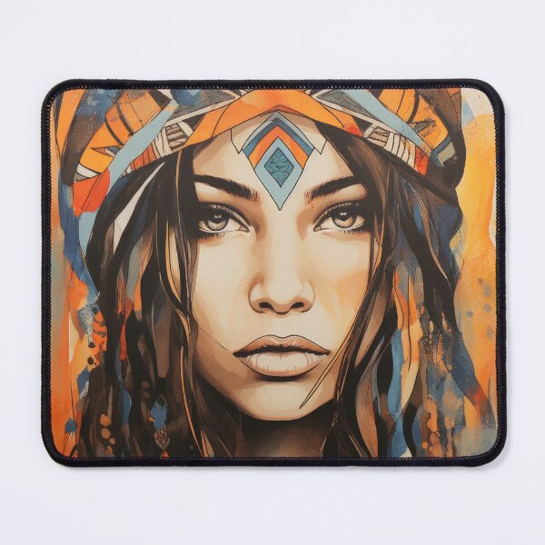 Item preview, Boho Beauty: A Portrait in Vibrant Colors designed and sold by PixelPack Design.