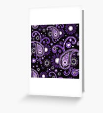Violet and purple paisley Greeting Card