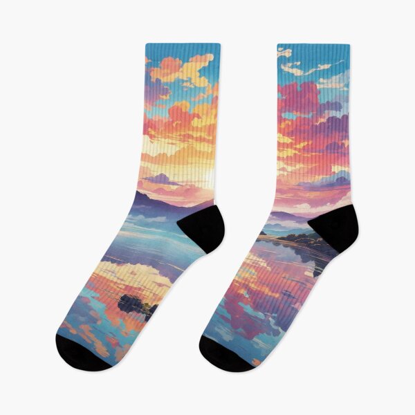 Item preview, Sunset Serenity: Reflections on a Tranquil Lake designed and sold by Ngea.