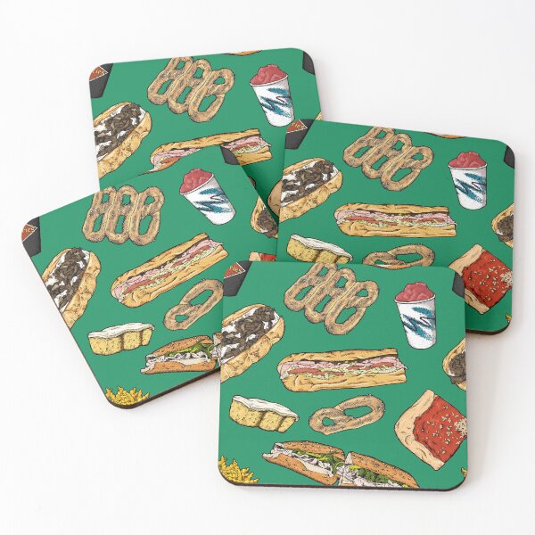 Item preview, Philly Foods Pattern - Kelly Green designed and sold by Elizabeth Weglein.