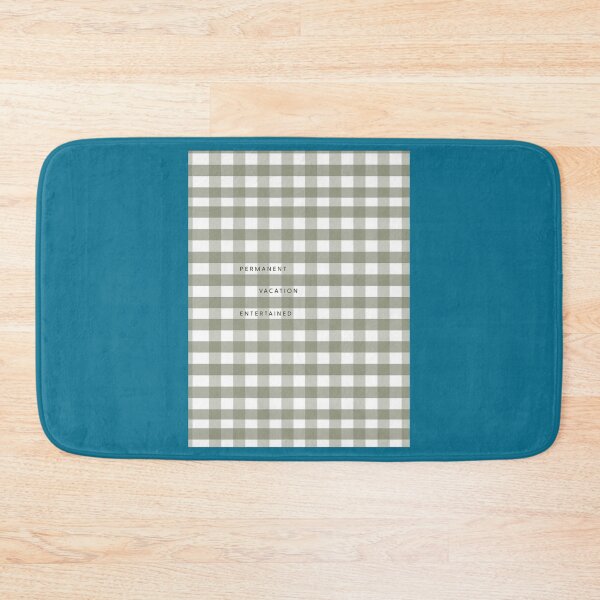 Item preview, permanent vacation entertained olive green gingham Graphic designed and sold by WilleyMarylou.