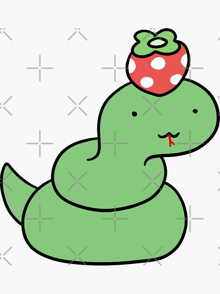 "Strawberry Snake " Sticker for Sale by SaradaBoru Redbubble