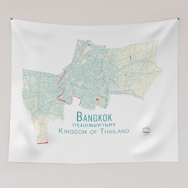 Item preview, Map of Bangkok City map Thailand designed and sold by Overlaymaps-.