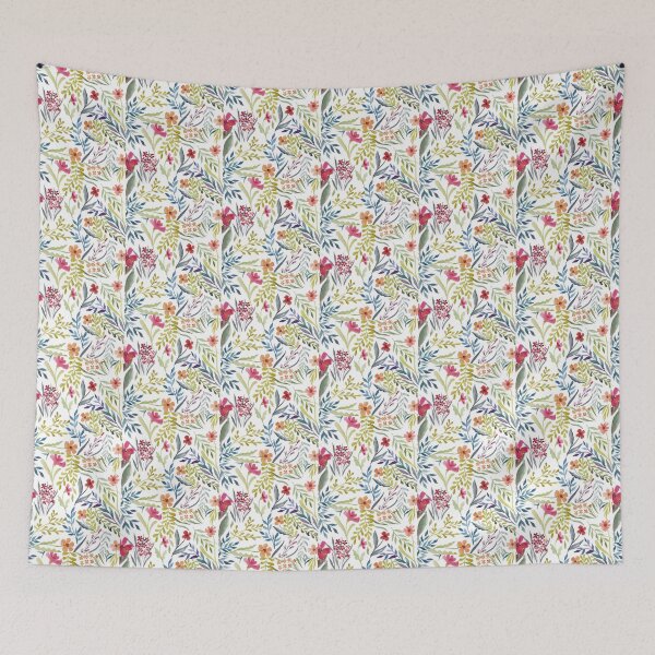 Item preview, Watercolor Colorful Flowers with Leaves designed and sold by colorfulglee.