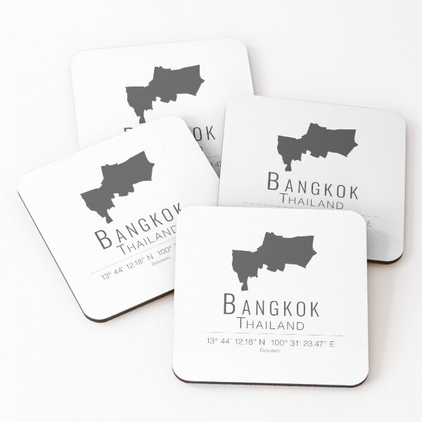 Item preview, Bangkok Thailand city map silhouette designed and sold by Overlaymaps-.