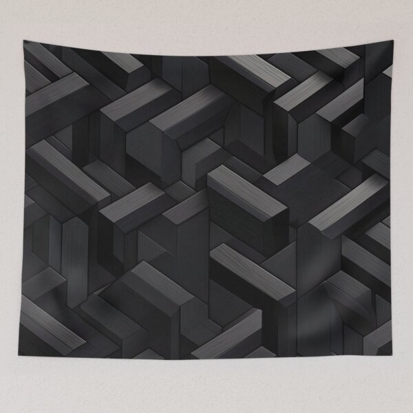 Item preview, A black geometric pattern designed and sold by TogetherDshop.