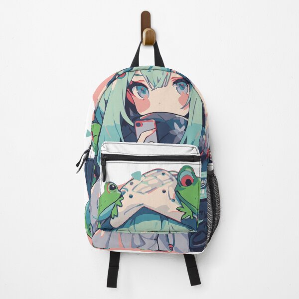 Vista previa del artículo con la obra «anime harajuku amantes ranas niña», diseñado y vendido por printsandpixels.