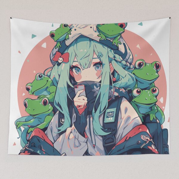 Item preview, anime harajuku lovers frogs girl designed and sold by printsandpixels.