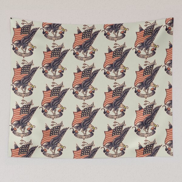 Item preview, Traditional Tattoo Eagle and US flag designed and sold by boec gear.