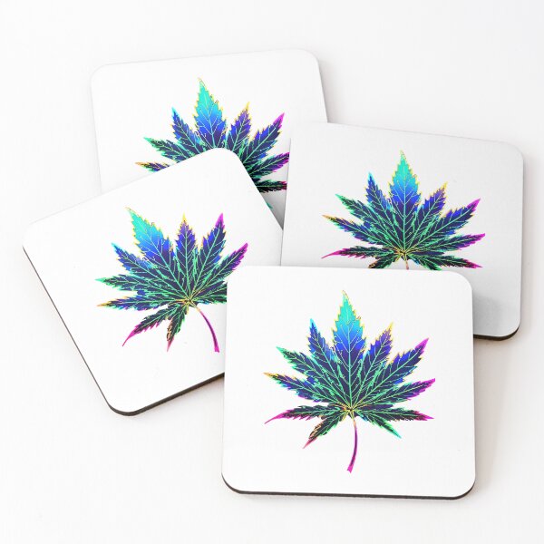 Item preview, RGB Electric Pot Leaf Vibrant Rave Style designed and sold by wojysmokes.
