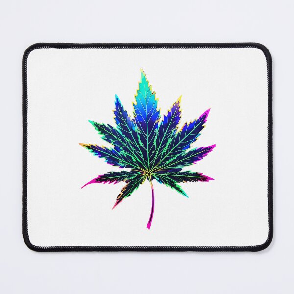 Item preview, RGB Electric Pot Leaf Vibrant Rave Style designed and sold by wojysmokes.