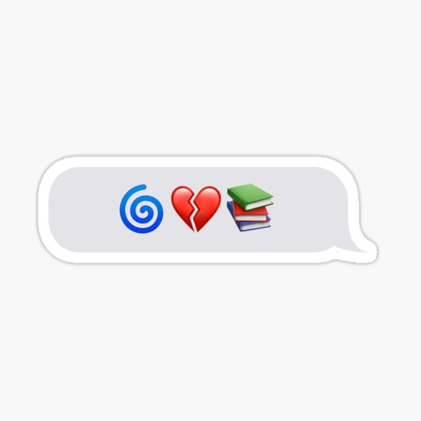 Una guía de brujas para citas falsas con un demonio en Apple Emojis /  Imessage Bubble Text Sarah Hawley Bookish Aesthetic | Pegatina