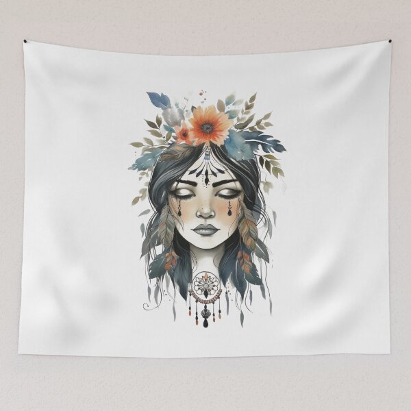 Item preview, Spiritual Incarnation: A Powerful Boho Portrait designed and sold by PixelPack Design.