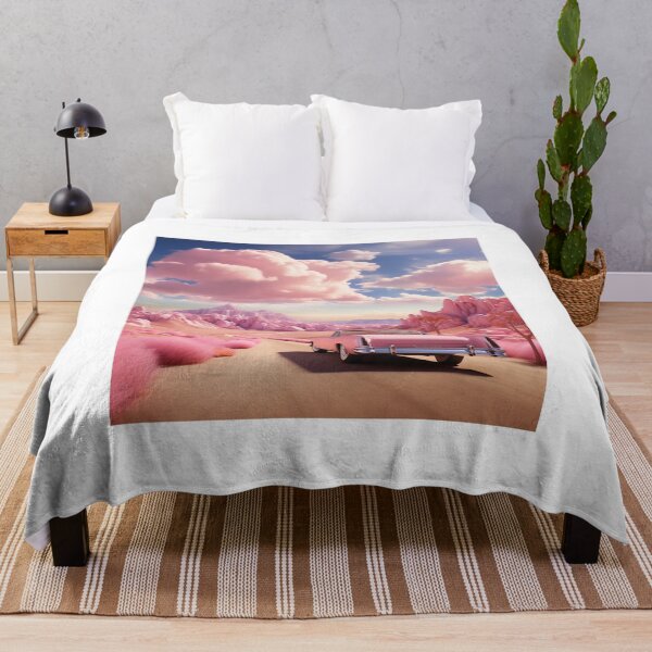 Item preview, Pink car in pink desert designed and sold by AlenikArt.