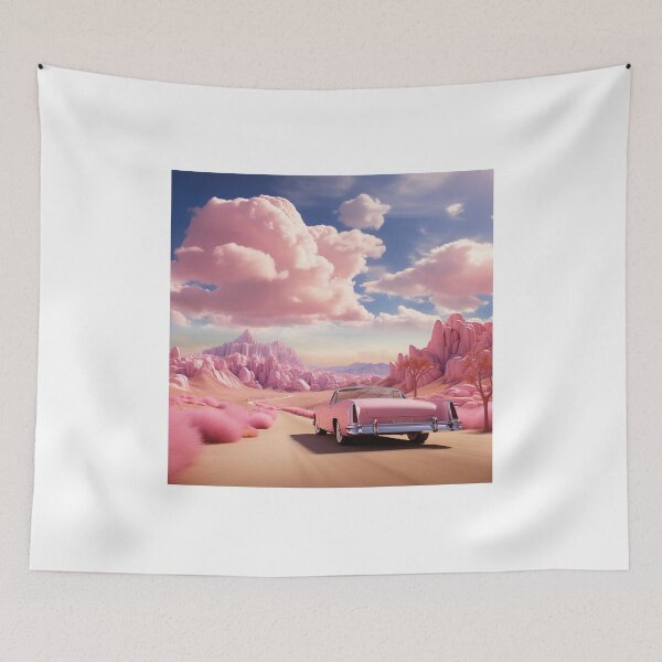 Item preview, Pink car in pink desert designed and sold by AlenikArt.