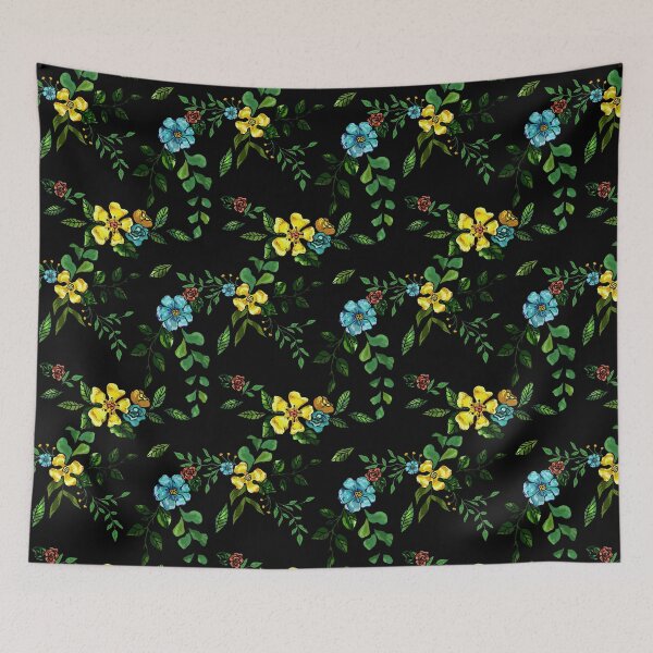 Item preview, Digital painting  Colorful Flowers with Leaves designed and sold by colorfulglee.