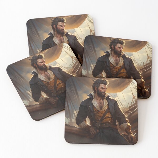 Item preview, Young Pirate on his ship designed and sold by CardsandCanvas.
