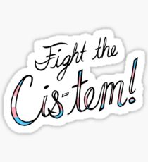 Fight the Cis-Tem Trans Pride Sticker