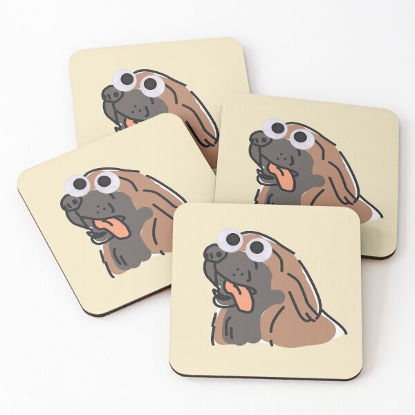 Item preview, Goofy Leonberger Dog Doodle (with Googly Eyes) designed and sold by Linkeykong.