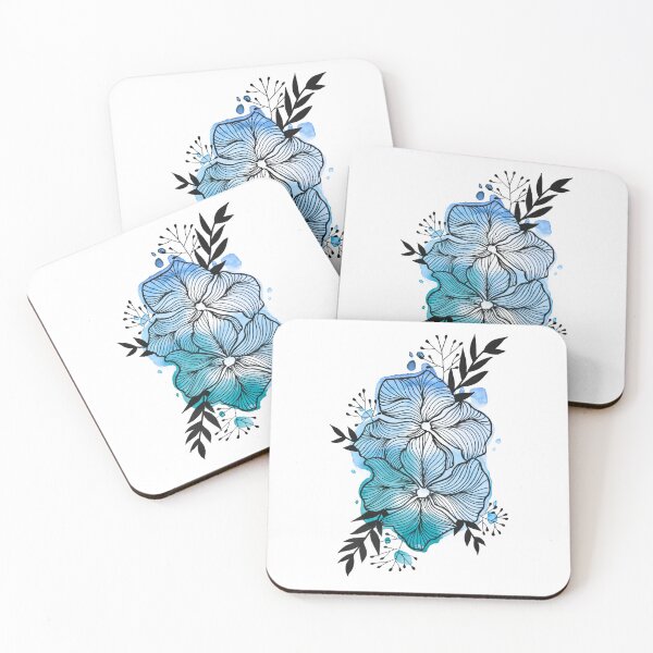 Item preview, Blue Watercolor Flowers Lea designed and sold by BEATRIZKOBORI.