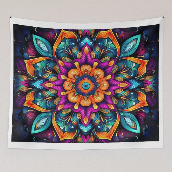 Item preview, Beautiful Colorful Sacred Geometry Mandala Art designed and sold by KL14.